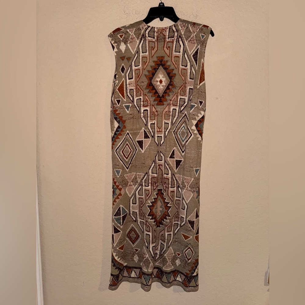Double D Ranch Multicolor Western Tribal Kimono Size Large - Picture 6 of 8